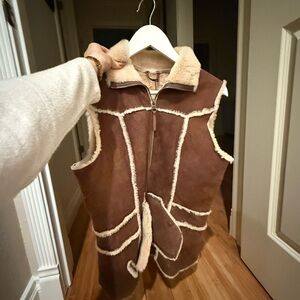 Brown Shearling Vest